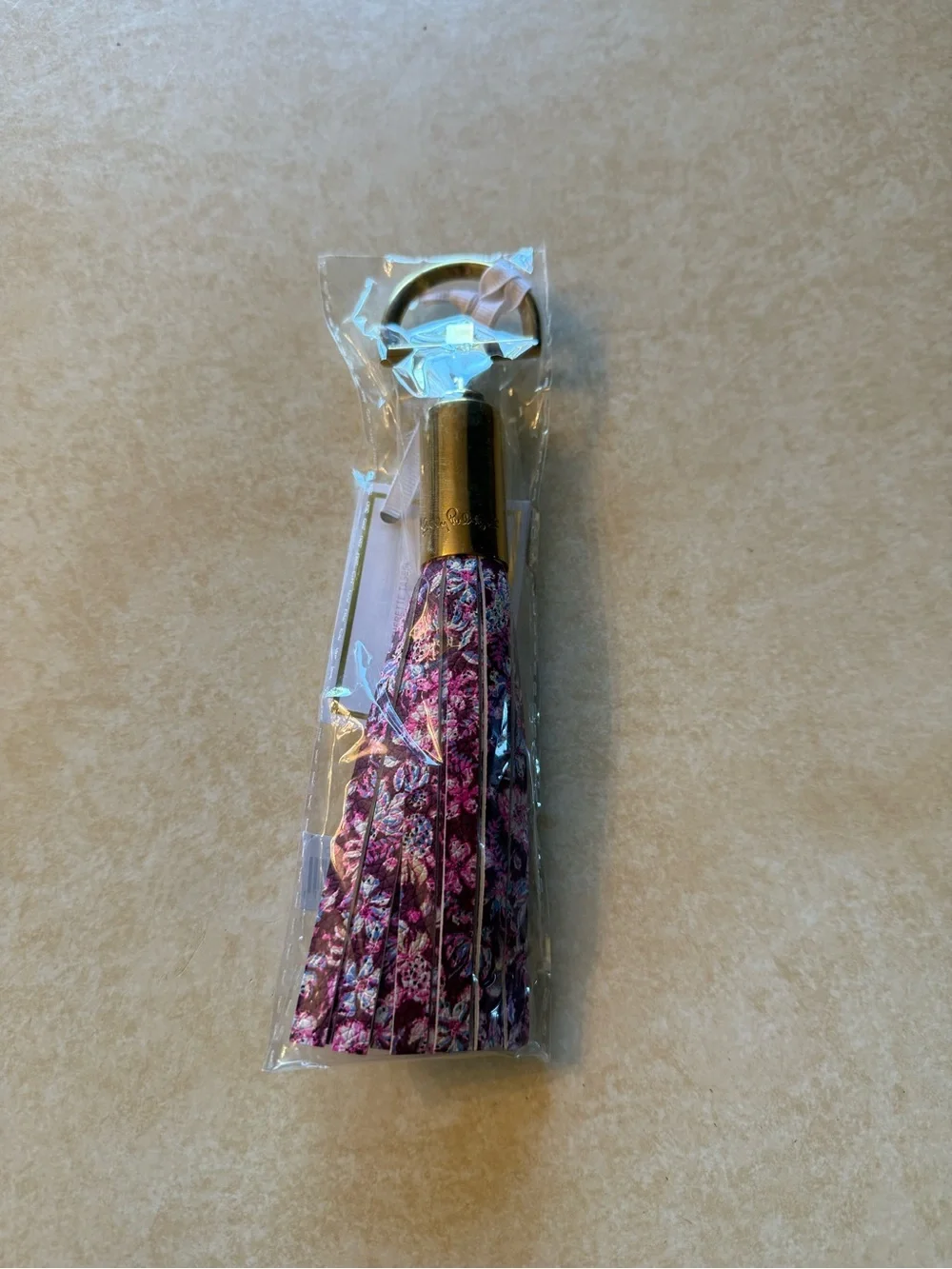 Lilly Pulitzer Purple Floral Tassel Bottle Opener